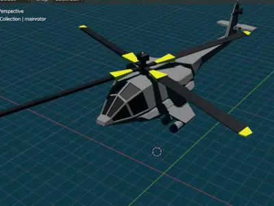 Flighting Helicopter 3D print model