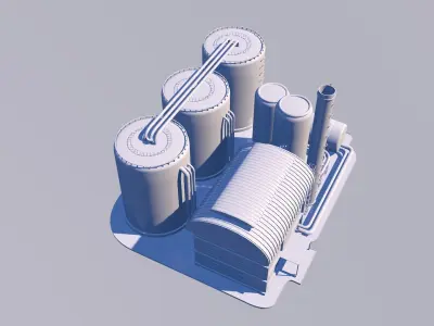 Petroleum Factory 3D model