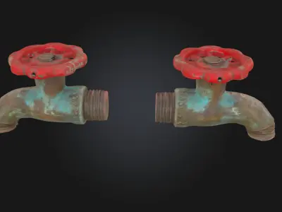 Old and New Valves Industrial Valve Set for Mechanical  3D model