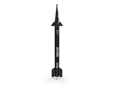Fattah-01 Hypersonic Ballistic Missile Low-poly 3D model