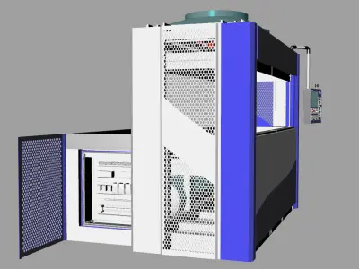 large size thermoforming machine 3D model
