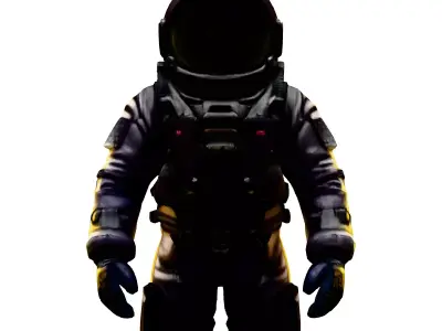 Detailed Astronaut 3D Model Low-poly 3D model