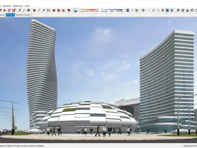 Sketchup Commercial Complex P3 3D model