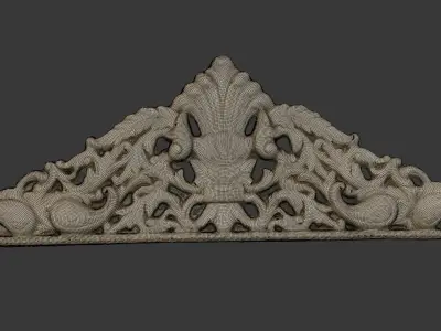 Decorative Ornamental Arch Scan Low-poly 3D model