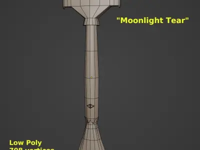 War Mace Moonlight Tear Low-poly 3D model