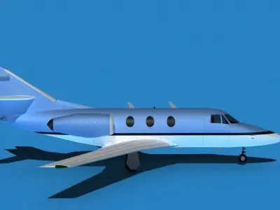 Dassault Falcon 10 V05 3D model