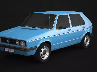 VW Golf I Facelift 3D model