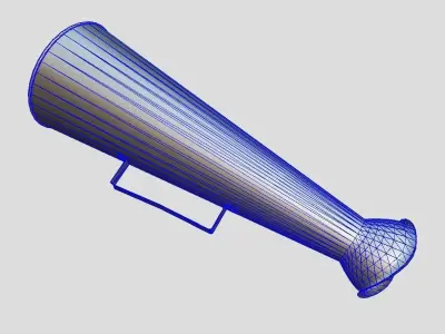 Megaphone gold vase Low-poly 3D model