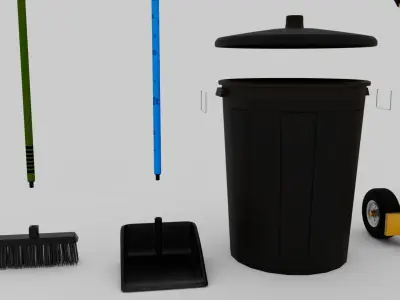 Basics Cleaning Tools  Low-poly 3D model