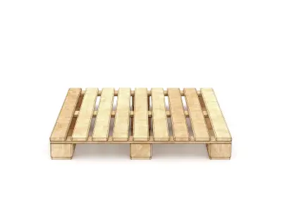 European Wooden Pallet  3D model