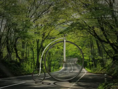 Bicycle - penny farthing  3D model