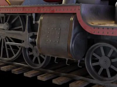Locomotive GWR 4900 class 5972 Olton Hall Hogwarts Express Low-poly 3D model