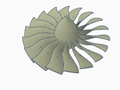 Turbine blade 3D model by progery1984