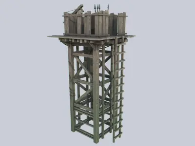Watchtower Low-poly 3D model buy