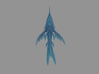 KiWhale fantasy Low Poly Low-poly 3D model
