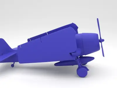 Grumman F6F Hellcat  folded - 3d printer ready 3D print model