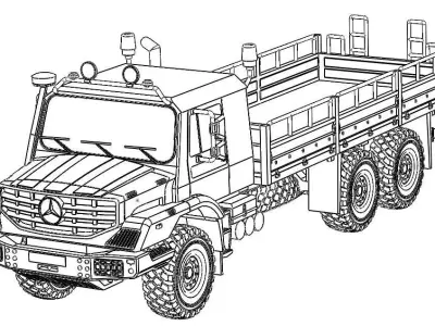 Mercedes-Benz Zetros 6x6 3D print model