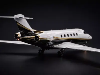 Private Jet 3D Model Business Aircraft 3D model
