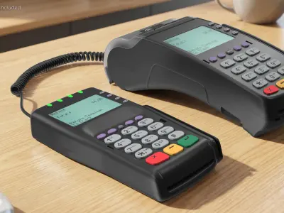 Retail Checkout Terminal with Pin Pad Uni 3D model