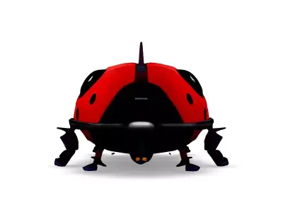 Realistic Robotic Ladybug 3D Model Low-poly 3D model purchase