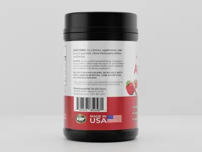 Supplement Powder with Label 3D Modelling 3D model