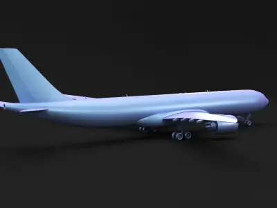 Large passenger aircraft 3D model