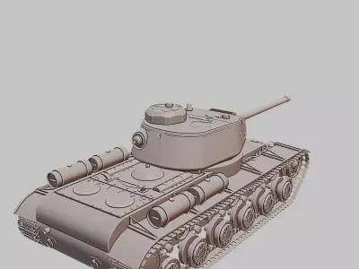 KV 85 Soviet Heavy Tank 3D Print Model 3D print model