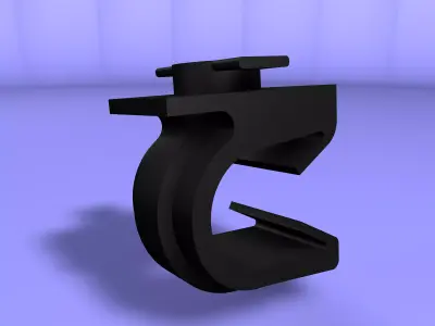 Twist and lock clip Low-poly 3D model