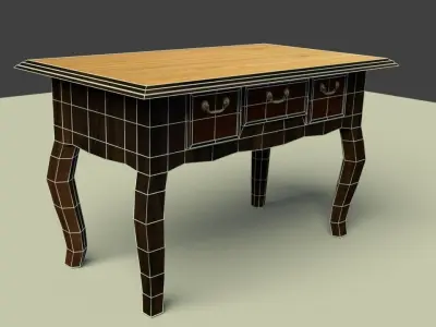 Antique Table Low-poly 3D model