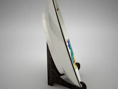 KAKIEMON japanese plate with birds 3D model