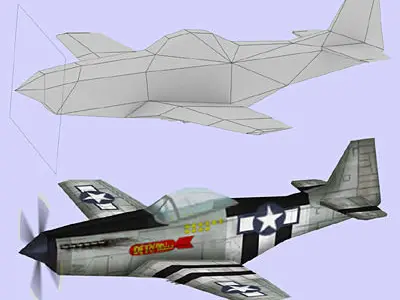 Classic World War II planes Low-poly 3D model
