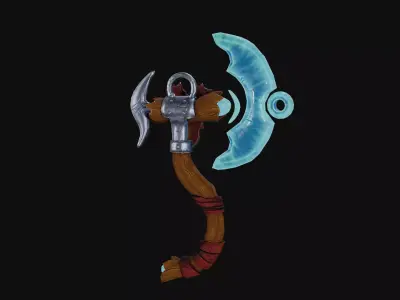 Stylized War Axe Low-poly 3D model