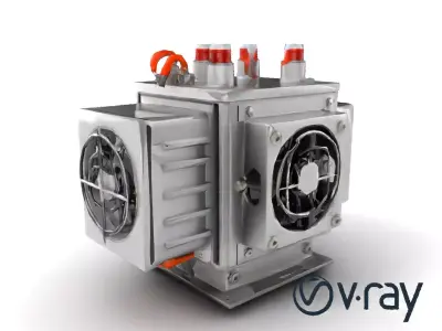 Energy-Efficient Transformer Unit with Advanced Features mode... Low-poly 3D model