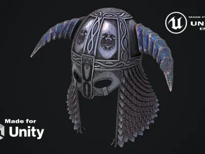 Medieval Helmet 3D Model Low-poly 3D model