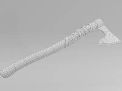 Medieval Battle Axe Low-poly 3D model order