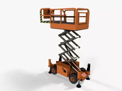Electric Scissor Lift Low-poly 3D model