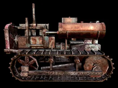 Industrial Heavy Vehicle - PBR - Textured Low-poly 3D model