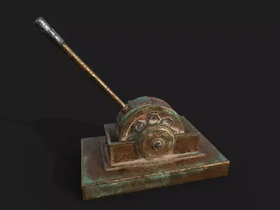 Game Ready Lever  Low-poly 3D model