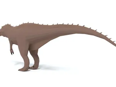 Low Poly Cartoon Acrocanthosaurus Dinosaur Low-poly 3D model
