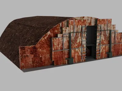 Military Bunker Low-poly 3D model buy