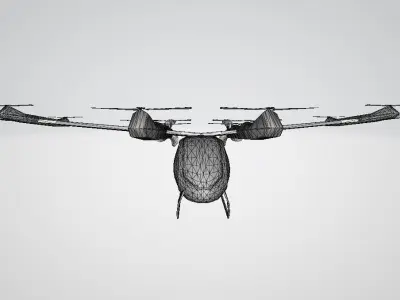 Modern Helicopter Low-poly 3D model