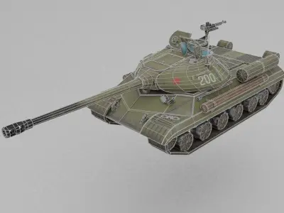 IS-3 Heavy tank Low-poly 3D model