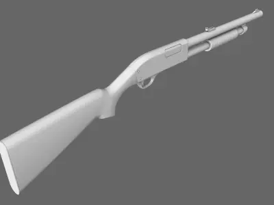 Pump Shotgun 3D model purchase