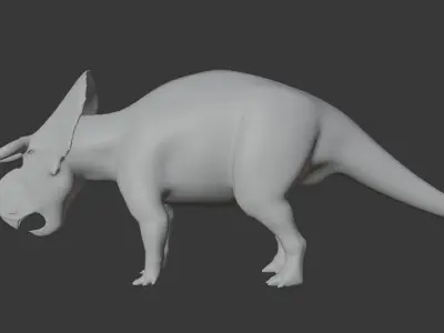 Nasutoceratops Titusi Dinosaur Low-poly 3D model