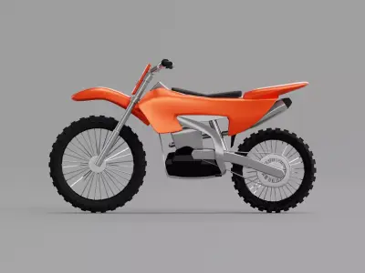 Dirtbike Low Poly  Free low-poly 3D model