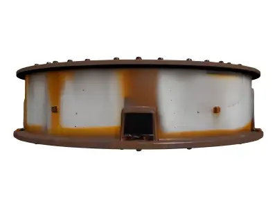 Rusty Heavy Duty Industrial Base 3D model