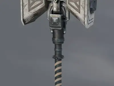Double Sided Hammer Low-poly 3D model