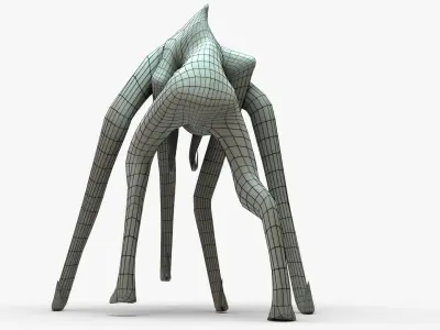 Femuto Rigged Basemesh Low-poly 3D model