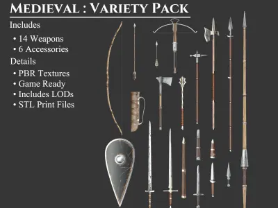 Medieval Collection Weapons Variety Pack