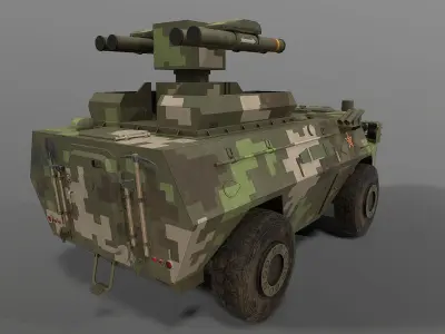 AFT-9 plus missile Low-poly 3D model